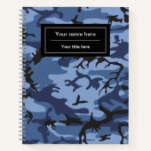 Blue Camouflage, Militär, Armee Notizblock (Vorderseite)