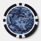Blue Camouflage, Militär, Armee Pokerchips (Vorderseite)