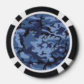 Blue Camouflage, Militär, Armee Pokerchips (Rückseite)