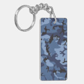 Blue Camouflage, Militär, Armee Schlüsselanhänger (Vorderseite links)