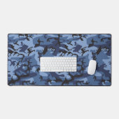 Blue Camouflage, Militär, Armee Schreibtischunterlage (Tastatur & Maus)