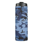 Blue Camouflage, Militär, Armee Thermosbecher (Vorderseite)
