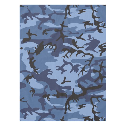 Blue Camouflage, Militär, Armee Tischdecke (Vorderseite)