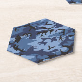 Blue Camouflage, Militär, Armee Untersetzer (angewinkelt)