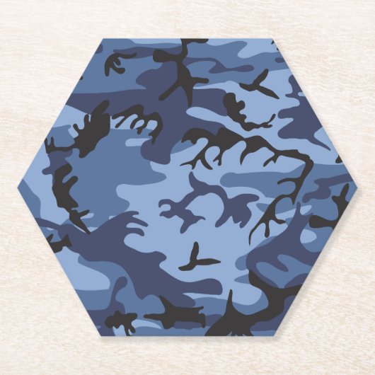 Blue Camouflage, Militär, Armee Untersetzer (Vorderseite)