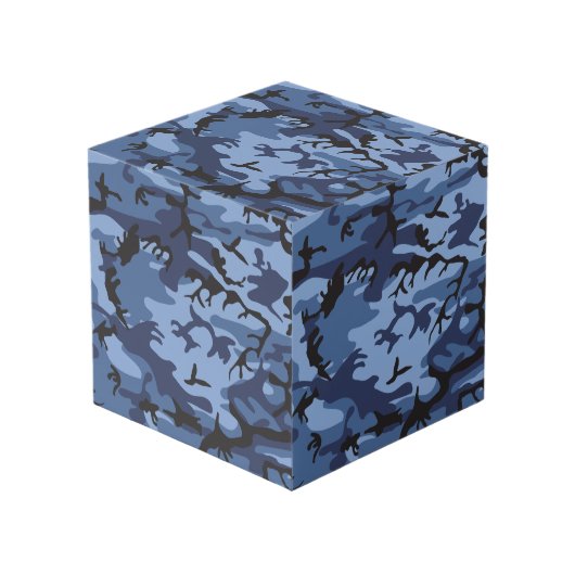 Blue Camouflage, Militär, Armee Würfel (Vorderseite Schrägansicht)