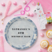 Blue Camouflage Military Geburtstag Pappteller (Party)