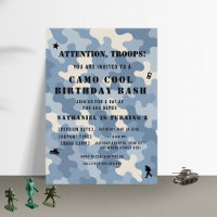 Blue Camouflage Military Geburtstag | Party