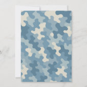 Blue Camouflage Military Geburtstag | Party Einladung (Rückseite)