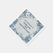 Blue Camouflage Military Geburtstag | Party Serviette (Ecke)