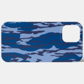 Blue Camouflage Military Pattern Blue Camouflage Case-Mate iPhone Hülle (Rückseite (Horizontal))