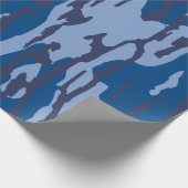 Blue Camouflage Military Pattern Blue Camouflage Geschenkpapier (Ecke)