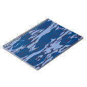 Blue Camouflage Military Pattern Blue Camouflage Notizblock (Linke Seite)