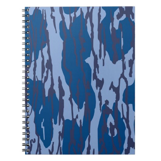 Blue Camouflage Military Pattern Blue Camouflage Notizblock (Vorderseite)