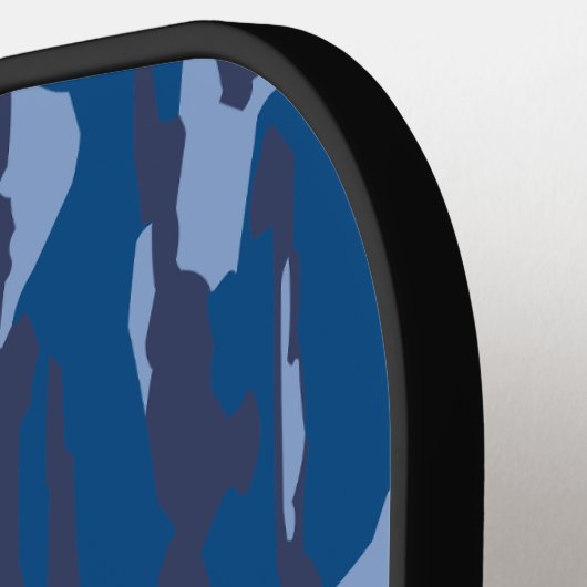 Blue Camouflage Military Pattern Blue Camouflage Pickleball Schläger (Linke Seite)