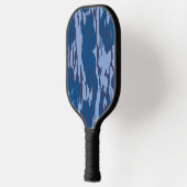 Blue Camouflage Military Pattern Blue Camouflage Pickleball Schläger (Links)