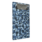 Blue Camouflage Mini Klemmbrett (Schrägansicht)