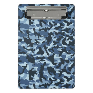 Blue Camouflage Mini Klemmbrett