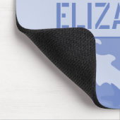Blue Camouflage Mit Monogramm Mousepad (Ecke)