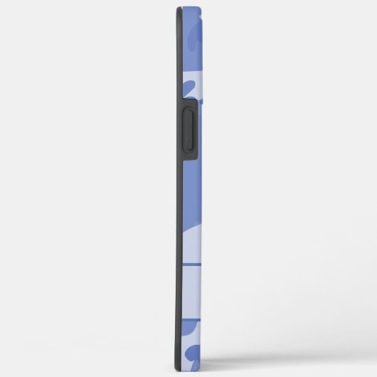 Blue Camouflage Monogram Case-Mate iPhone Hülle (Rückseite / Rechts)