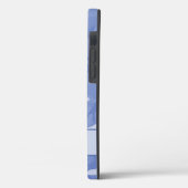 Blue Camouflage Monogram Case-Mate iPhone Hülle (Rückseite / Links)