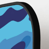 Blue Camouflage Monogram Pickleball Schläger (Linke Seite)