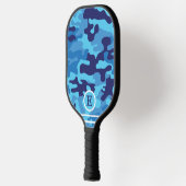 Blue Camouflage Monogram Pickleball Schläger (Links)