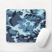 Blue Camouflage Mousepad (Mit Mouse)