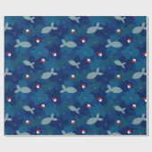 Blue Camouflage Muster Geschenkpapier (Flach)