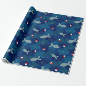 Blue Camouflage Muster Geschenkpapier (Ungerollt)