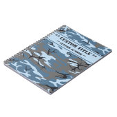 Blue Camouflage Notebook mit Titel/Autor-Block Notizblock (Linke Seite)