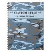 Blue Camouflage Notebook mit Titel/Autor-Block Notizblock (Vorderseite)
