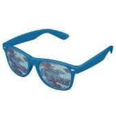Blue Camouflage Partybrille (Schrägansicht)
