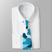 Blue Camouflage Pattern Krawatte (Gebunden)