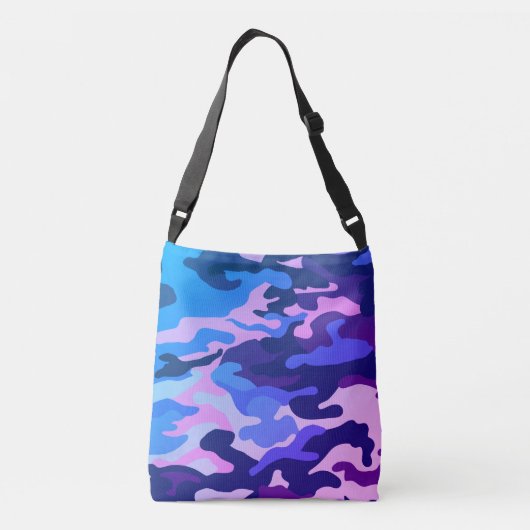 Blue Camouflage Pattern Tasche (Rückseite)