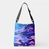 Blue Camouflage Pattern Tasche (Vorderseite)