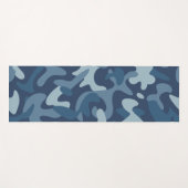 Blue Camouflage Pattern Yogamatte (Vorderseite (Horizontal))