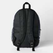 Blue Camouflage Personalisiert Monogram Navy Camou Bedruckter Rucksack (Rückseite)