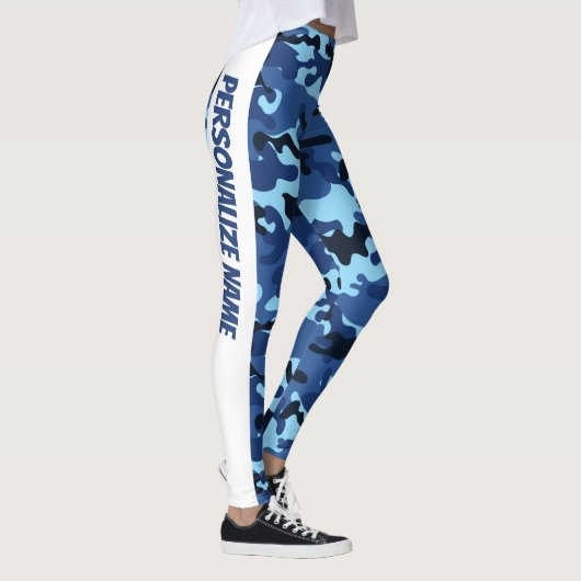 Blue Camouflage PERSONALIZE Leggings (Rechts)