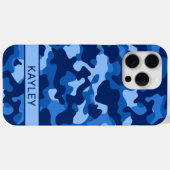 Blue Camouflage Personalized Case-Mate iPhone Case (Rückseite (Horizontal))