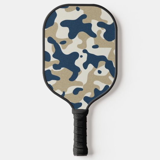 Blue Camouflage Pickleball Paddle (Vorderseite)