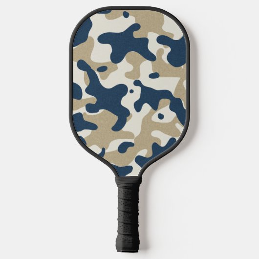Blue Camouflage Pickleball Paddle (Rückseite)
