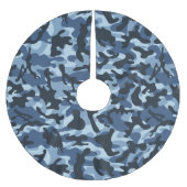 Blue Camouflage Polyester Weihnachtsbaumdecke (Vorderseite)