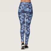 Blue Camouflage Print Women's Leggings (Rückseite)