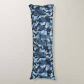 Blue Camouflage Seitenschläferkissen (Vorderseite Vertikal)