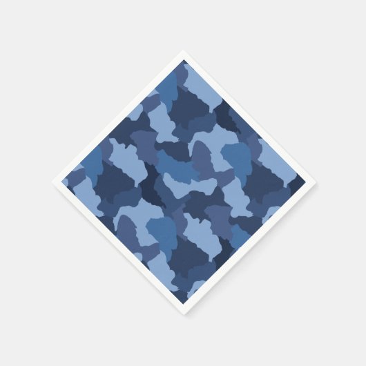 Blue Camouflage Serviette (Ecke)