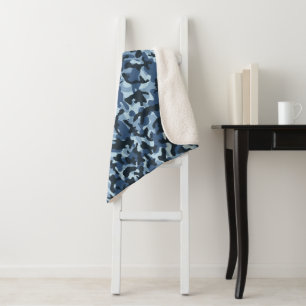 Blue Camouflage Sherpadecke