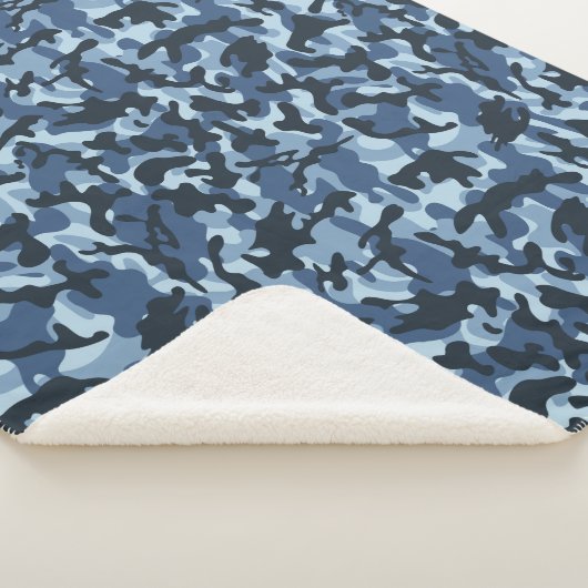 Blue Camouflage Sherpadecke (3/4)