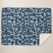 Blue Camouflage Sherpadecke (Vorderseite (Horizontal))