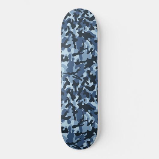 Blue Camouflage Skateboard (Vorderseite)